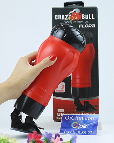 Âm đạo giả gắn tường Crazy Bull hít tường 10 chế độ rung kích thích