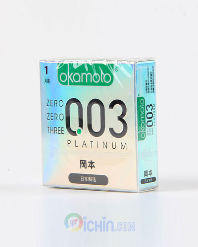 Bao cao su Nhật Bản siêu mỏng Okamoto Platinum 0.03 hộp 1 cái