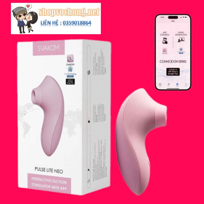 Svakom pulse lite neo máy rung bú mút âm đạo kết nối qua app 
