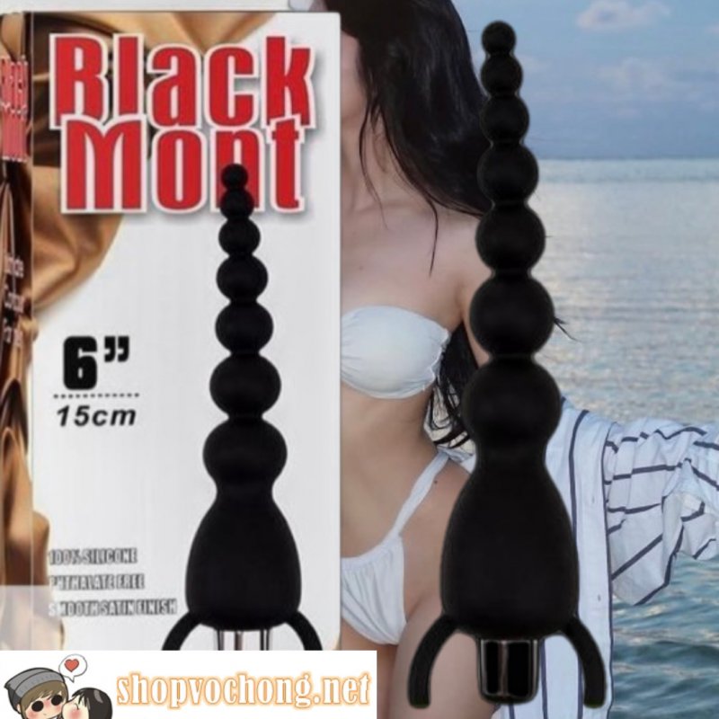 Black mont Massage hậu môn có rung 