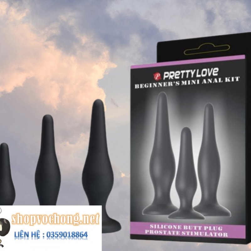 Pretty love Beginner mini anal kit bộ 3 gắn tường 