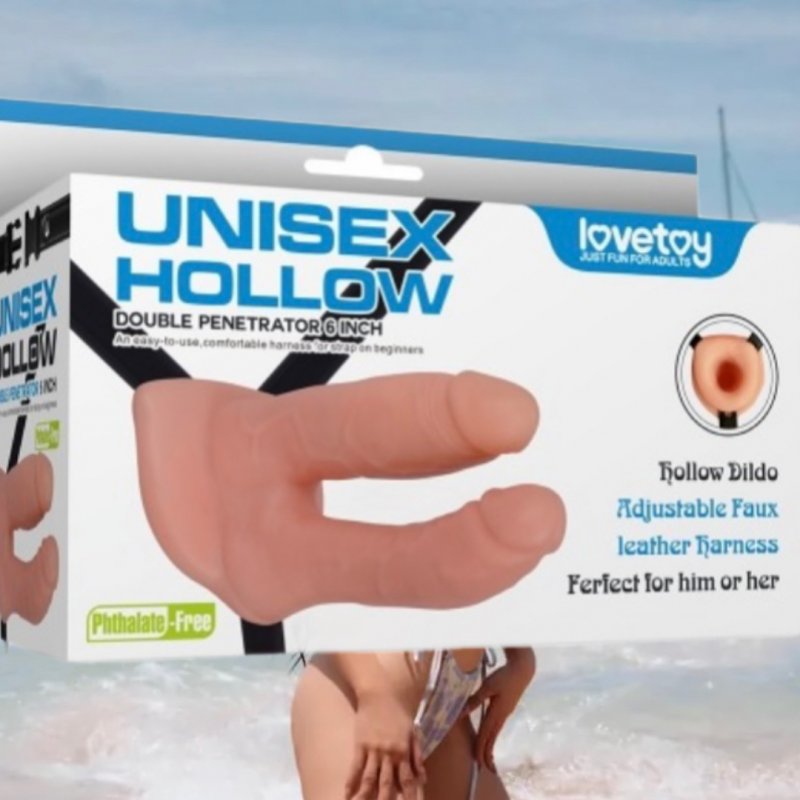 Lovetoy unisex hollow DV giả kèm dây đeo 