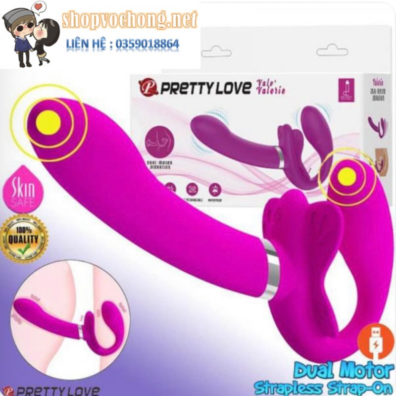 Pretty love valerie rung - Dương vật giả 2 đầu 