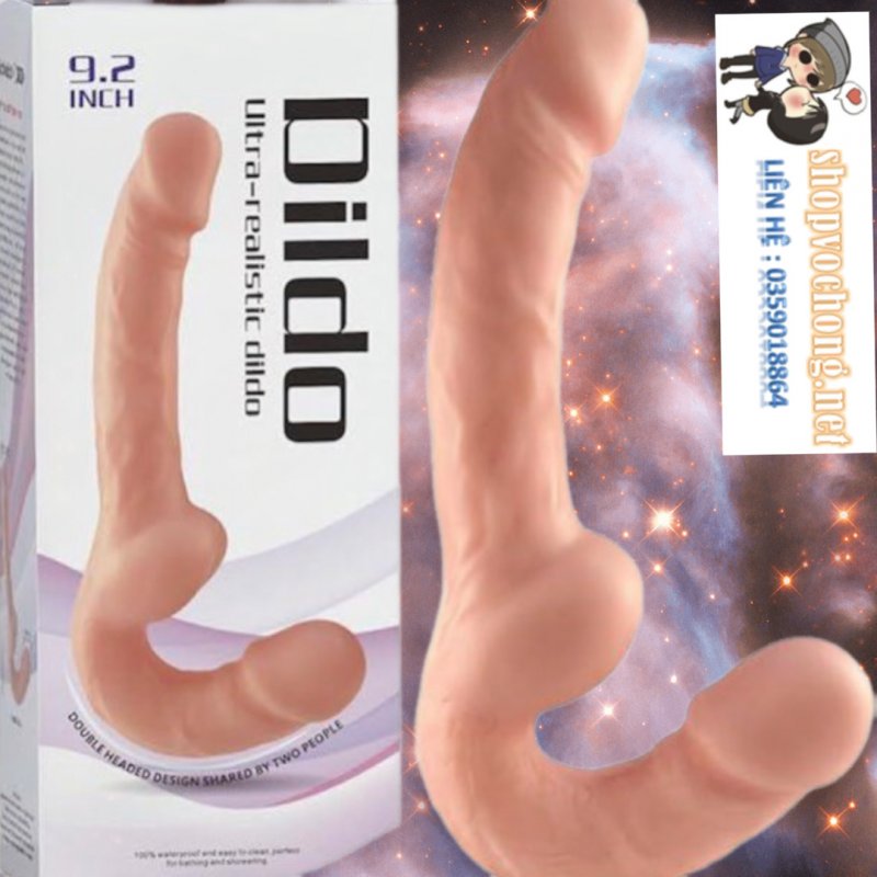 Dildo ultra Dương vật giả 2 đầu = silicon siêu mềm 