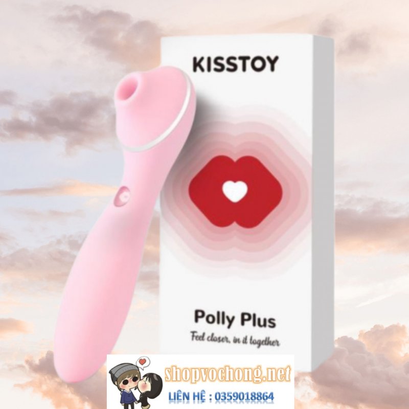 Kisstoy polly plus máy mát xa 2 đầu rung hút mạnh 