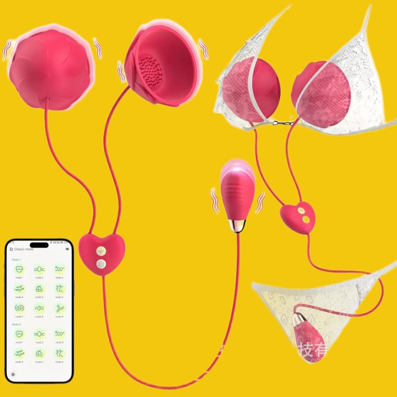 Trứng Rung điều khiển App Taille parfaite 2 in 1 kích thích & tích hợp bộ hút ti 