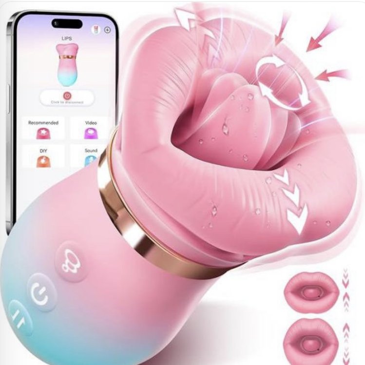 Sovokn Máy massage âm vật lưỡi liếm rung mút qua app 